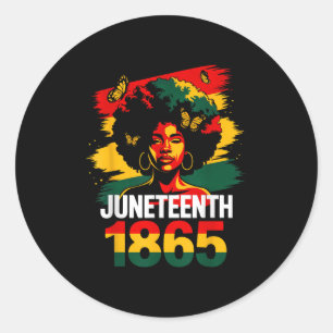 Juneteenth 1865 Black History Afro American Africa Classic Round Sticker