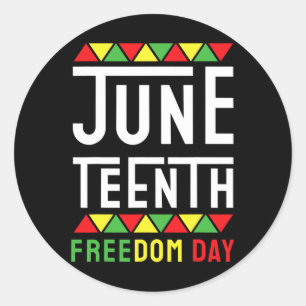 Juneteenth 1865 Black History Afro American Africa Classic Round Sticker