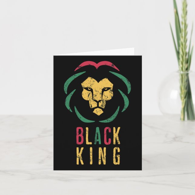 Juneteenth 1865 Black History Proud Black King  Card (Front)