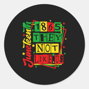 Juneteenth 1865 black pride history blm outfit classic round sticker