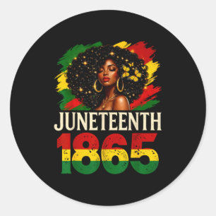 Juneteenth 1865 black women african american pride classic round sticker
