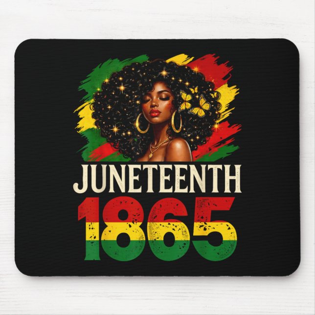 Juneteenth 1865 black women african american pride mouse pad (Front)