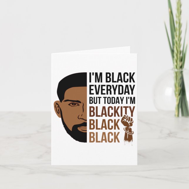 Juneteenth 1865 Blackity Black History African Ame Card (Front)
