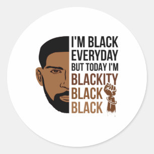 Juneteenth 1865 Blackity Black History African Ame Classic Round Sticker