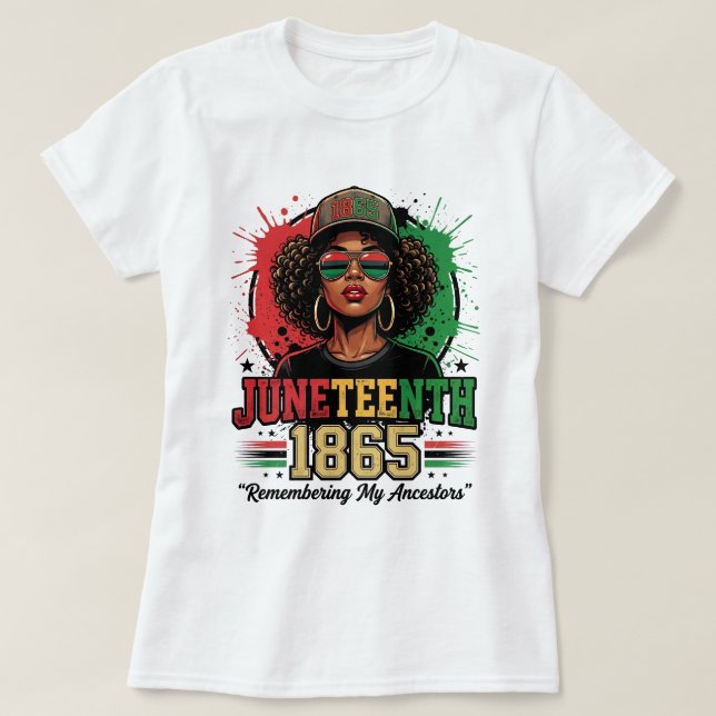 Juneteenth 1865 Breaking Every Chain Shirt for Men (Design Front)