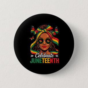 Juneteenth 1865 Celebrate Juneteenth Women African 6 Cm Round Badge
