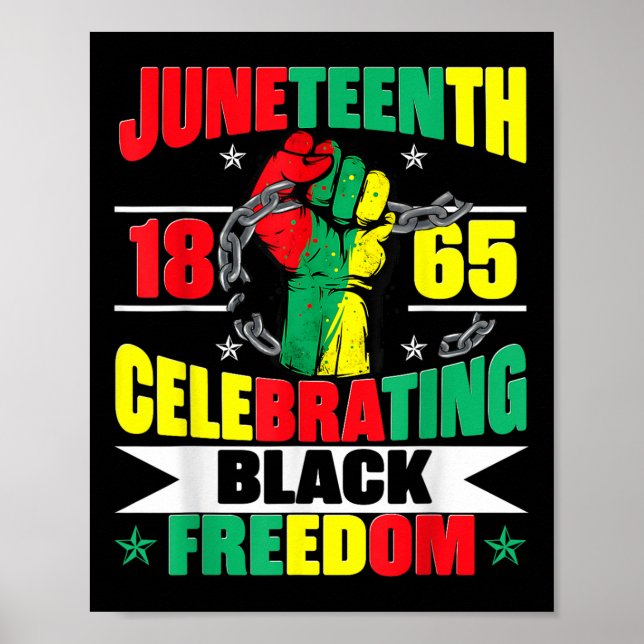 Juneteenth 1865 Celebrating Black Freedom African  Poster (Front)