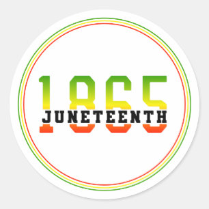 Juneteenth 1865 Celebrating Black Freedom Classic Round Sticker