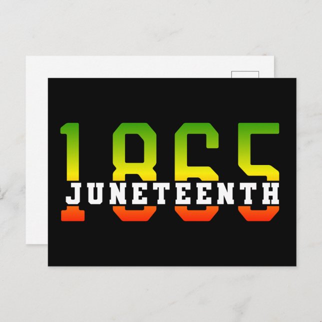 Juneteenth 1865 Celebrating Black Freedom Postcard (Front/Back)