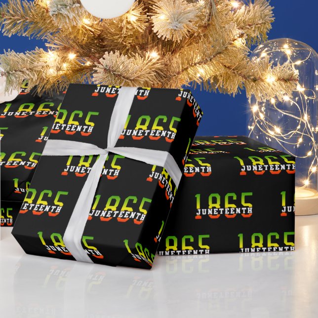 Juneteenth 1865 Celebrating Black Freedom Wrapping Paper (Holidays)