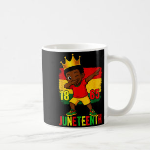 Juneteenth 1865 dabbing boys kid freedom black coffee mug