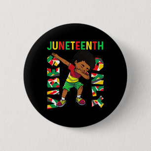 Juneteenth 1865 Dabbing Vibes Only Black African B 6 Cm Round Badge