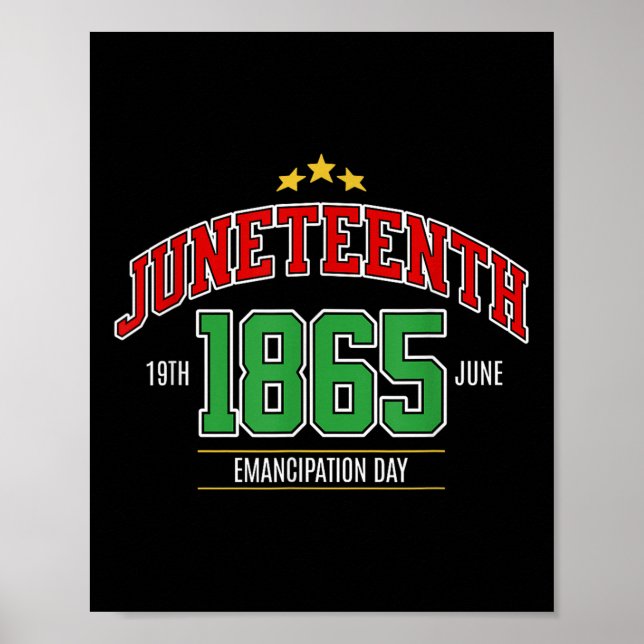 Juneteenth 1865 Emancipation Day  Poster (Front)