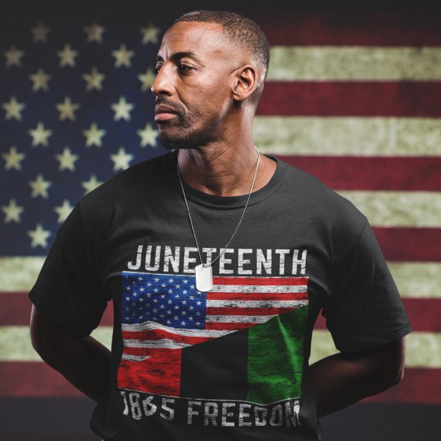 Juneteenth 1865 Freedom Black African American T-Shirt (patriotic american juneteenth t-shirt mens african american freedom)