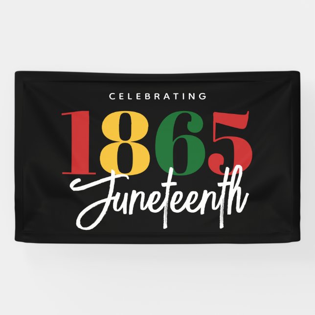 Juneteenth 1865 Freedom Black History Celebration Banner (Horizontal)