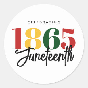 Juneteenth 1865 Freedom Black History Celebration Classic Round Sticker