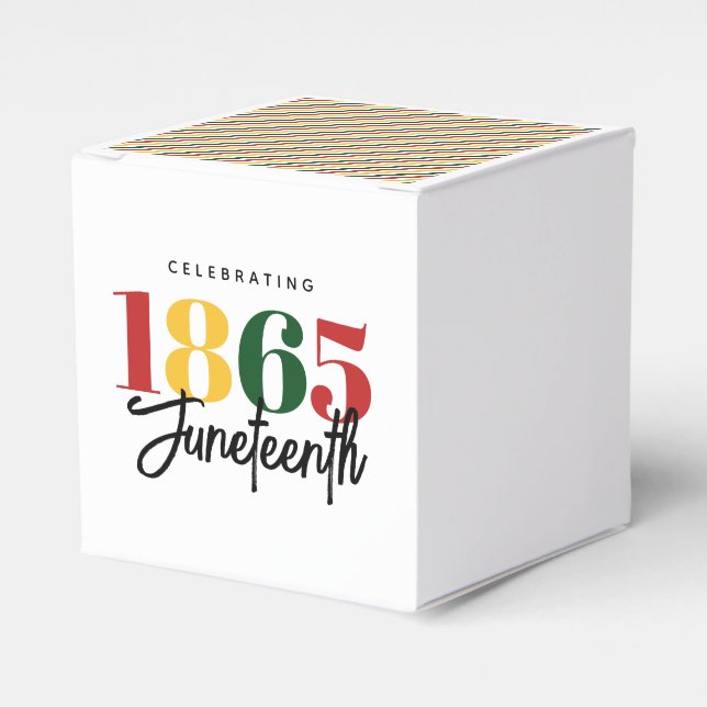 Juneteenth 1865 Freedom Black History Celebration Favour Box (Front Side)
