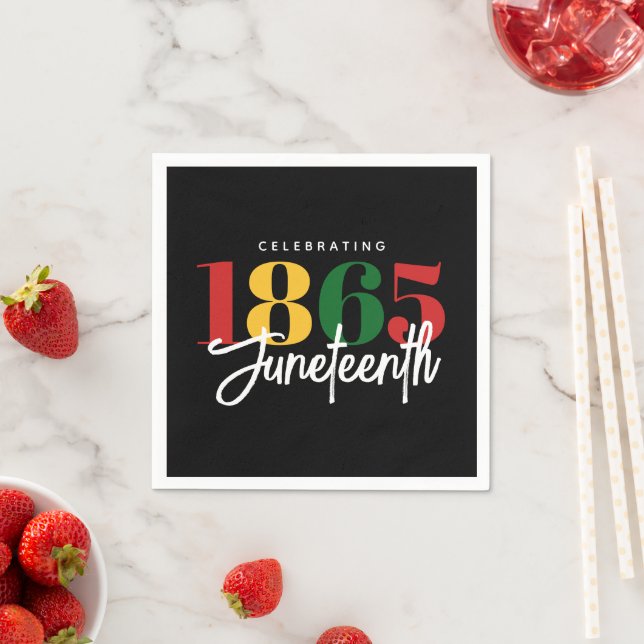 Juneteenth 1865 Freedom Black History Celebration Napkin (Insitu)