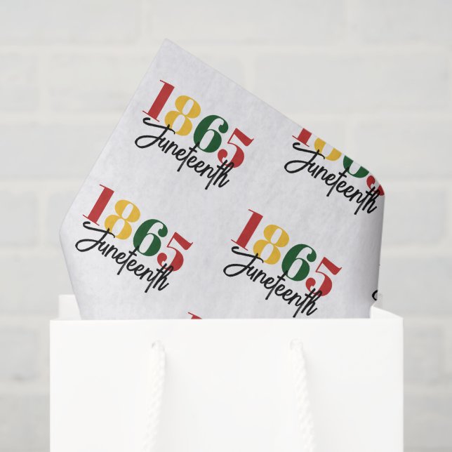 Juneteenth 1865 Freedom Black History Celebration Tissue Paper (Gift Bag)