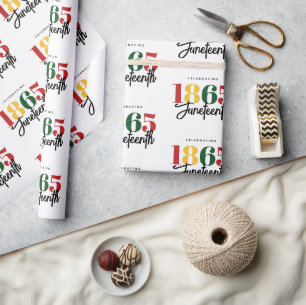 Juneteenth 1865 Freedom Black History Celebration Wrapping Paper