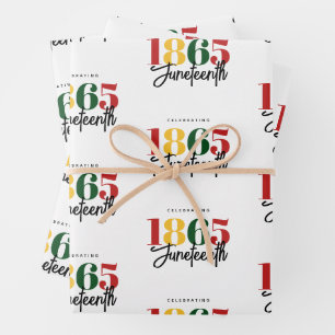 Juneteenth 1865 Freedom Black History Celebration Wrapping Paper Sheet