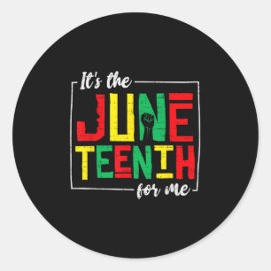 Juneteenth 1865 Freedom Day African June 19th Afro Classic Round Sticker