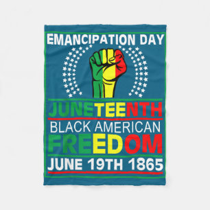 Juneteenth 1865 is independence day black women fleece blanket
