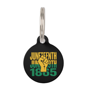 Juneteenth 1865 June 19th Black Freedom Graphic De Pet Tag