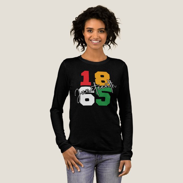Juneteenth 1865 June 19th Tri-Blend Shirt (Full Front)