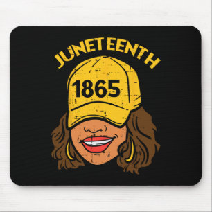 Juneteenth 1865 June 19th Woman Black Pride Africa Mouse Pad