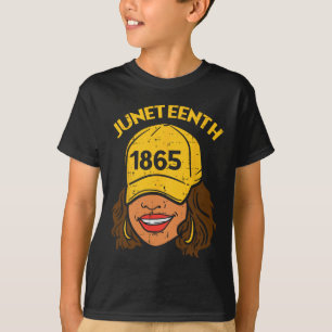 Juneteenth 1865 June 19th Woman Black Pride Africa T-Shirt