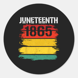 Juneteenth 1865 Juneteenth Black Freedom Day Flag Classic Round Sticker