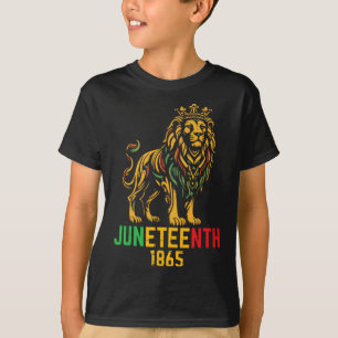 Juneteenth 1865 Lion Black African June 19th Men W T-Shirt