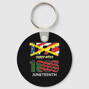 Juneteenth 1865 - Not July 4th 1776 Independence D Key Ring