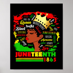 Juneteenth 1865 Pride Celebrate Black Women Africa Poster