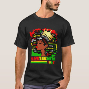 Juneteenth 1865 Pride Celebrate Black Women Africa T-Shirt