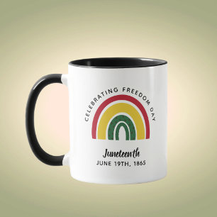 Juneteenth 1865 Rainbow Celebrating Freedom Day Mug