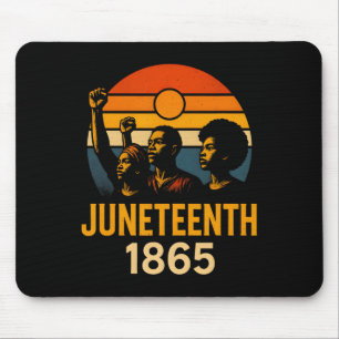 Juneteenth 1865 Retro Sunset Black History And Afr Mouse Pad