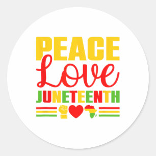 Juneteenth 1865 Shirt Women Freedom Black History Classic Round Sticker