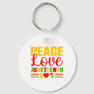 Juneteenth 1865 Shirt Women Freedom Black History  Key Ring