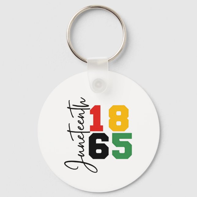 Juneteenth 1865 The Real Independence Day Key Ring (Front)