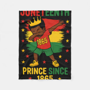 Juneteenth 1865 Toddlers Boy Dabbing Prince Afro B Fleece Blanket