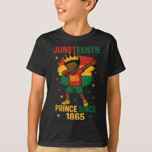 Juneteenth 1865 Toddlers Boy Dabbing Prince Afro B T-Shirt