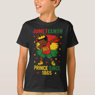Juneteenth 1865 Toddlers Boy Dabbing Prince Afro B T-Shirt