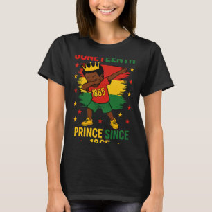 Juneteenth 1865 Toddlers Boy Dabbing Prince Afro B T-Shirt