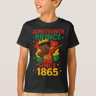 Juneteenth 1865 Toddlers Boy Dabbing Prince Afro B T-Shirt