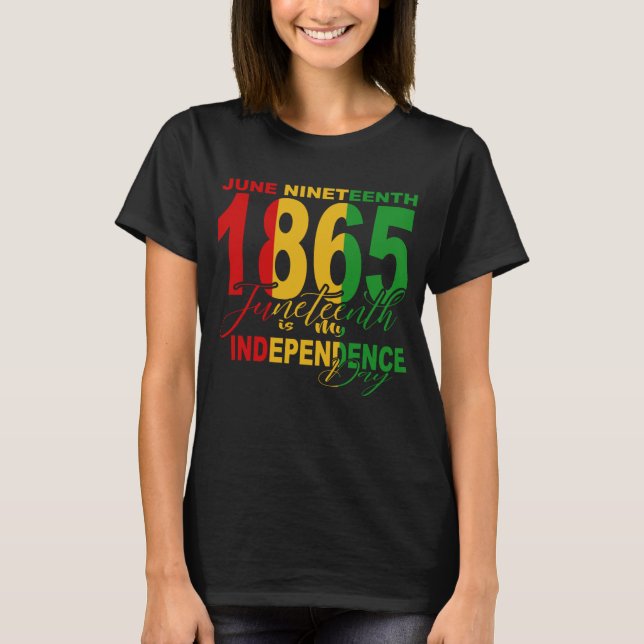 Juneteenth 1865 TRI-COLOR (Unisex) shirt (Front)