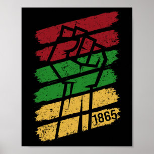 Juneteenth 1865 Vintage Men Women Boys Girls Kids  Poster