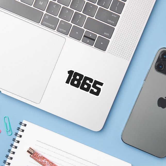 juneteenth 1865 Vinyl Sticker (Laptop w/ iPhone)