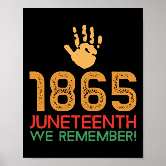 Juneteenth 1865 We Remember! 1865 Juneteenth  Poster (Front)
